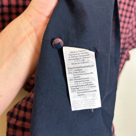 Madewell Short-Sleeve Tiered Mini Dress in Gingham Check - Picture 6 of 6